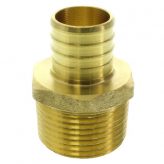 3/4" Male NPT x 3/4" PEX Brass Adapter (Lead Free)