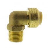 1/2" Push-Fit x 1/2" Male NPT 90 Elbow Adapter, Lead Free