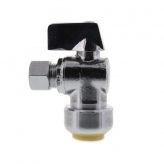 1/2" Push-Fit x 3/8" OD Comp. Angle Stop, Lead Free