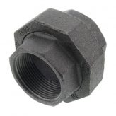1-1/4" Black Malleable Union