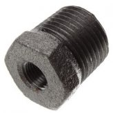 1/2" x 1/8" Black Malleable Bushing