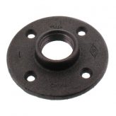 1" Black Malleable Floor Flange
