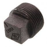 1" Black Malleable Plug