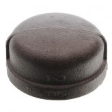 2" Black Malleable Cap