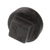 2" Black Malleable Plug