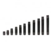 1/2" Black Steel Nipple Set (Close - 6")
