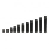 2" Black Steel Nipple Set (Close - 6")