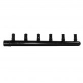 Poly 1" F1807 (Crimp) Inlet x 1/2" F1807 (Crimp) 6-port Closed End Manifold