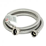 72" Washing Machine Braided Hose, 3/4" Female Hose w/Elbow