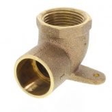 1" Copper x Female NPT 90 Degree Drop Ear Elbow, Lead Free