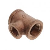 1/2" x 1/2" x 1/4" Brass Reducing Tee (Lead Free)