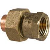 1" Female solder x 1" Female NPT Copper Union, Lead Free