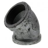 1-1/2" Galvanized Malleable Iron 45 Elbow
