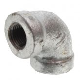 1/4" Galvanized Malleable Iron 90 Elbow