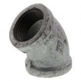 3/4" Galvanized Malleable Iron 45 Elbow