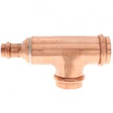 1-1/4" x 1/2" x 1-1/4" Copper Press-Fit Tee