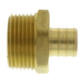 1" Male NPT x 3/4" PEX Brass Adapter (Lead Free)