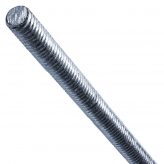 3/8" Zinc Plated Threaded Rod, 2.5 Feet