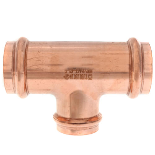 1-1-2 x 1-1-2 x 1-1-4 press copper tee