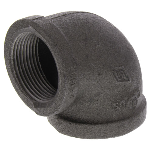 1-1-2 x 1-1-4 black reducing 90 elbow