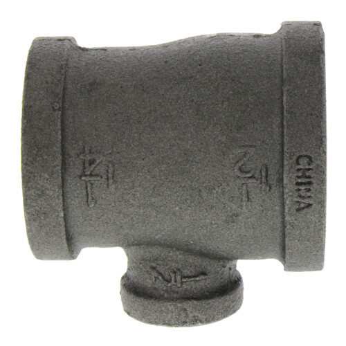 1-1-2 x 1-1-4 x 1-2 black reducing tee