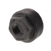 1-1/2" x 1/2" Black Malleable Bushing