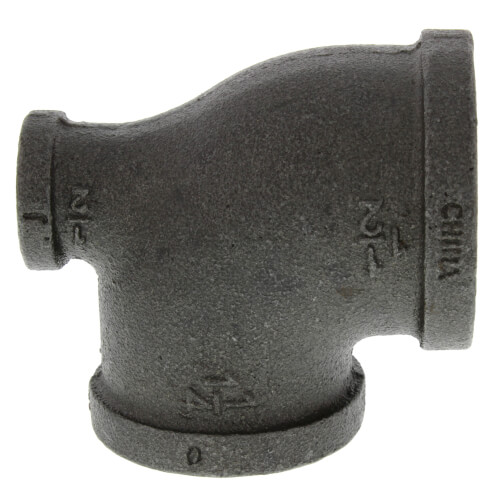 1-1-2 x 1-2 x 1-1-4 black reducing tee