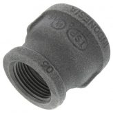 1-1/2" x 1" Black Malleable Reducing Coupling