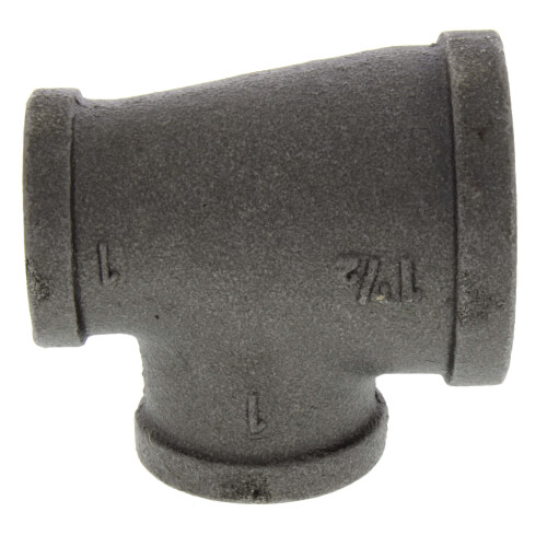 1-1-2 x 1 x 1 black reducing tee