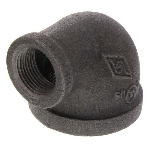 1-1-2 x 3-4 black reducing 90 elbow