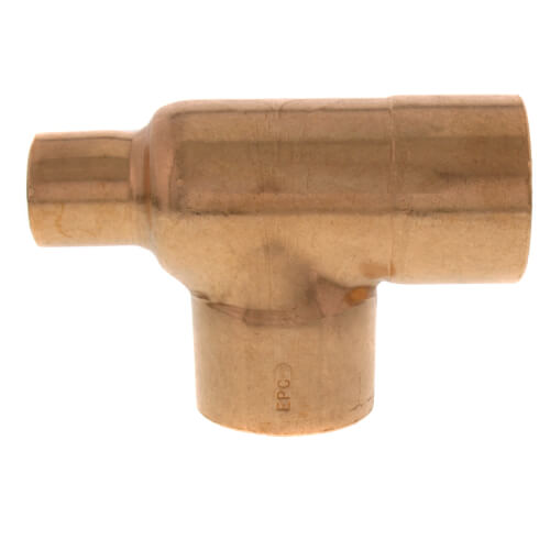 1-1-2 x 3-4 x 1-1-2 copper tee