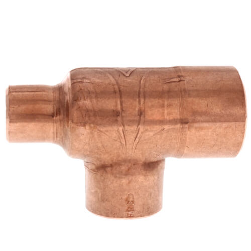 1-1-2 x 3-4 x 1-1-4 copper tee