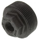1-1/2" x 3/8" Black Malleable Bushing