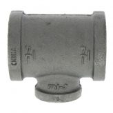 1-1/4" x 1-1/4" x 3/4" Black Malleable Iron Tee