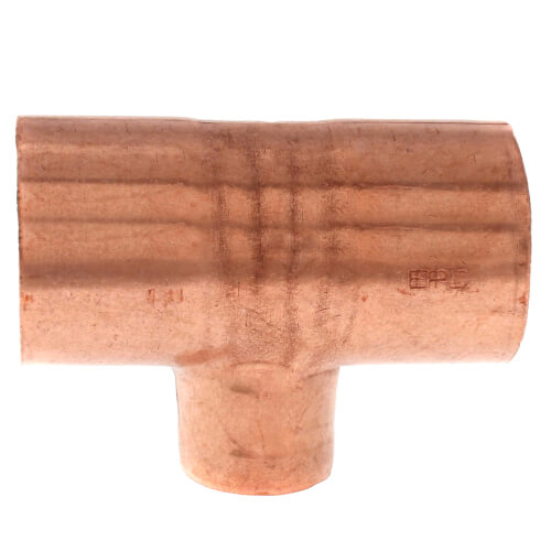 1-1-4 x 1-1-4 x 3-4 copper tee