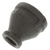 1-1/4" x 1/2" Black Malleable Reducing Coupling