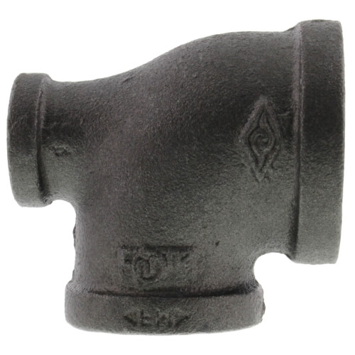 1-1-4 x 1-2 x 1 black reducing tee