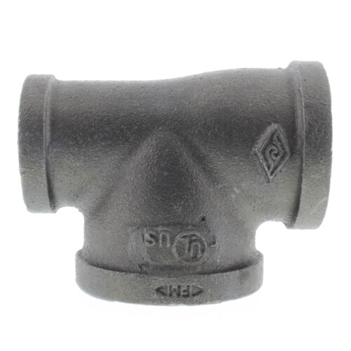 1-1-4 x 1 x 1-1-2 black reducing tee