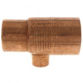 1-1/4" x 1" x 1/2" Copper Tee
