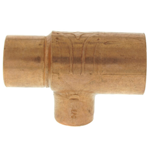 1-1-4 x 1 x 3-4 copper tee