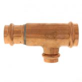 1-1/4" x 1" x 3/4" Copper Press-Fit Tee