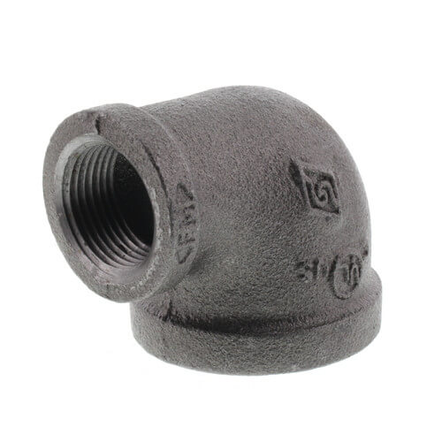 1-1-4 x 3-4 black reducing 90 elbow