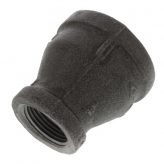 1-1/4" x 3/4" Black Malleable Reducing Coupling