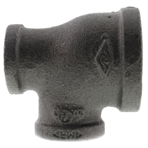 1-1-4 x 3-4 x 3-4 black reducing tee