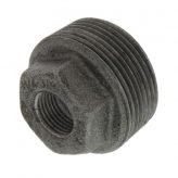 1-1/4" x 3/8" Black Malleable Bushing