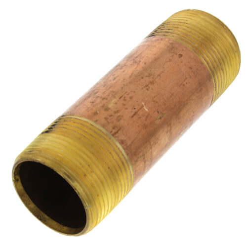 1-1-4 x 4-1-2 brass nipple