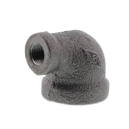 1-2 x 1-8 black reducing 90 elbow