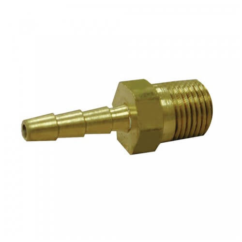 1-4 x 1-4 hose barb x male pipe coup