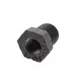 1/4" x 1/8" Black Malleable Bushing
