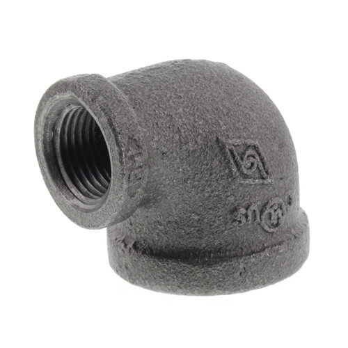 1 x 1-2 black reducing 90 elbow